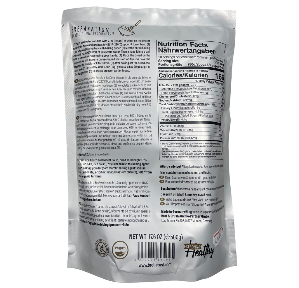 Deutsches Bauernbrot glutenfrei - Brotbackmischung