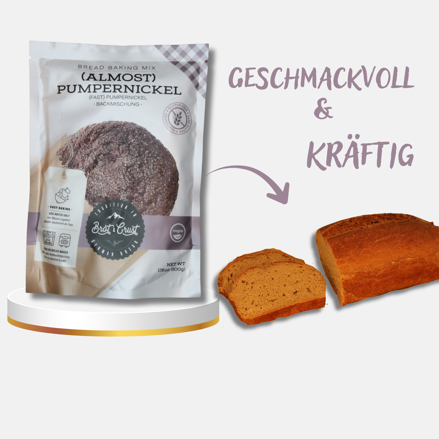 (Fast) Pumpernickel glutenfrei - Brotbackmischung