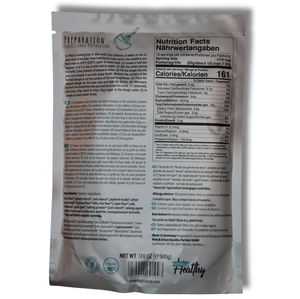 Saftiges Weißbrot glutenfrei - Brotbackmischung